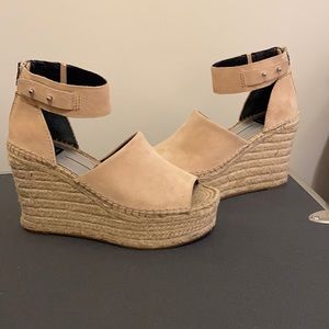 Dolce Vita Straw Platform Wedge Espadrille Sandals